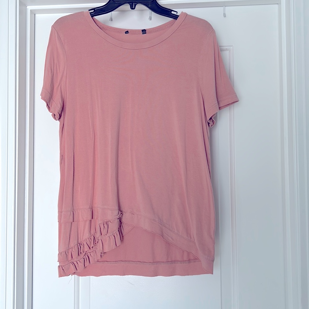 Women's Soft Shirt With Ruffle on Bottom